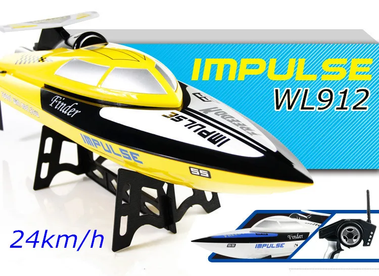Wltoys wl912 4ch عالية السرعة سباقات rc قارب 24 كيلومتر/الساعة rtf 2.4 جيجا هرتز سباق القوارب التحكم عن