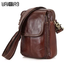 Мужская маленькая сумка из натуральной кожи, брендовая модная маленькая сумка-мессенджер для мужчин, модная сумка для мини iPad/телефона, кошелек для сигарет
