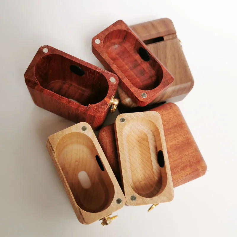 For Airpods 1 2 Cover Apple Wireless Bluetooth Headset Charging Cover Protective Cover Wood materials Pack