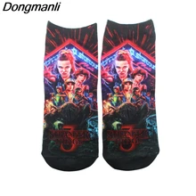 P3902 1 пара странные вещи ТВ мужские и женские носки Изящные художественные Рисование скейтборд хлопковые носки модные художественные носки для рисования