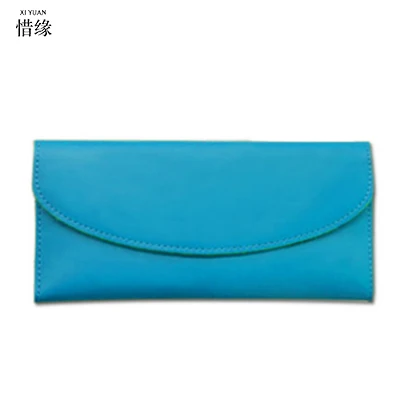 

XIYUAN BRAND 2017 Genuine Leather Women Wallet Long Purse Vintage Solid Cowhide multiple Cards Holder Clutch Fashion purses blue