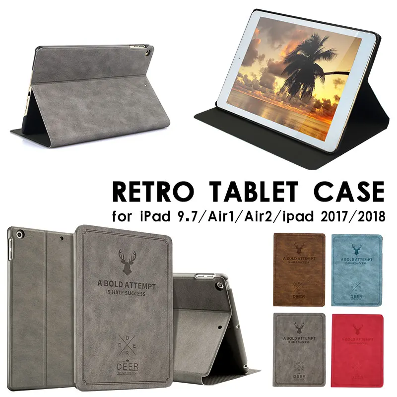 

Tablets Cover PU Tablet Colorful Protective Case for Ipad air 1 2 air2 2017 2018 9.7 inch Shockproof Protector flip case