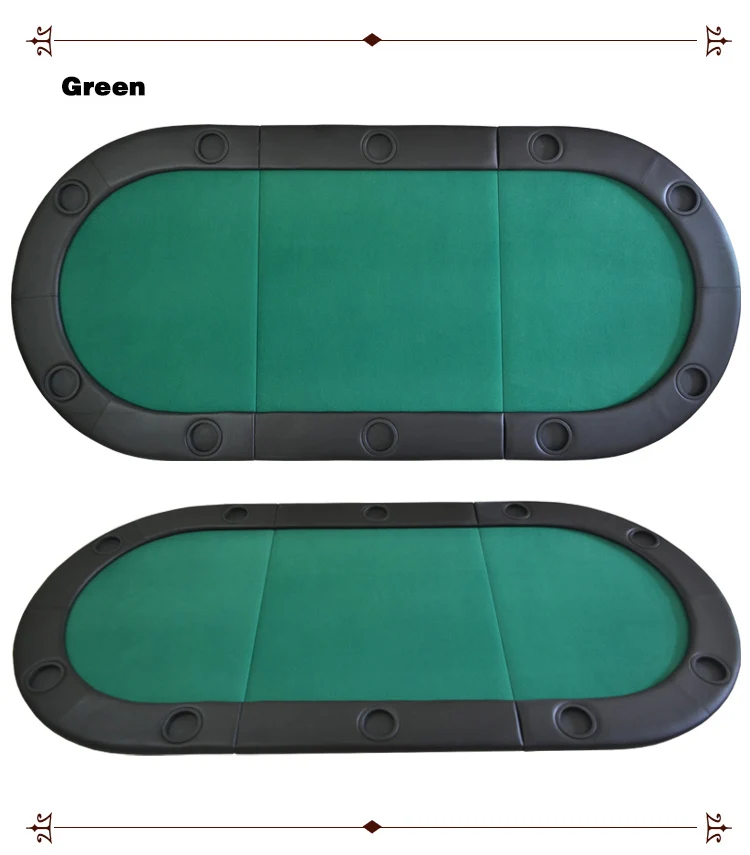 200*91 см 4 цвета красный/синий/зеленый/черный казино складной стол для покера Texas Hold'em Baccarat три сложения с водонепроницаемой тканью
