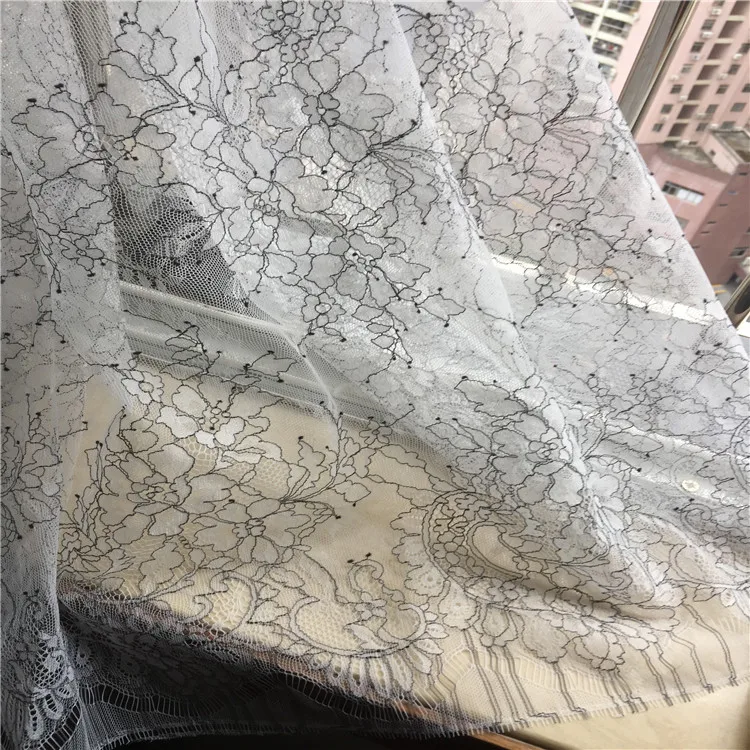 

African Fabric Patchwork Tissus Au Metre 2019 New Taiwan's Landscape Painting Aesthetics Eyelash Dress Bitter Fleabane Skirt