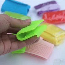 Случайные 2 шт мини-перчатки для духовки Силиконовые термостойкие анти-обжимные перчатки для приготовления пищи зажимные прихватки и Прихватки высокое качество