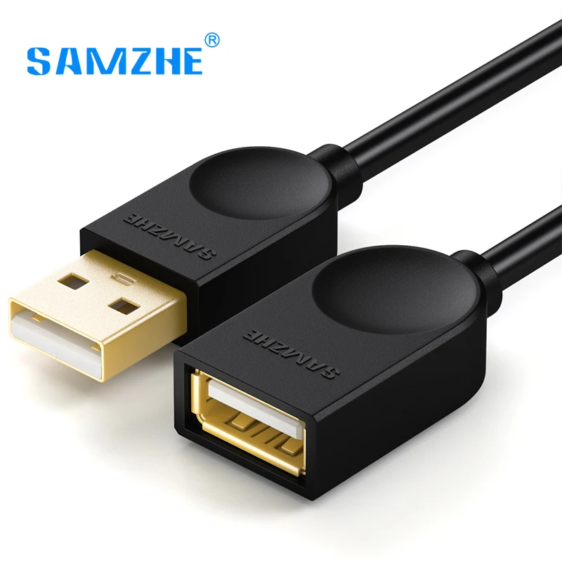 

SAMZHE USB2.0 Cable AM/AF Data Transmisson USB2.0 Extension Wire Cord Al-Foil Shielding 28/24 AWG USB2.0 Data Extend Cable