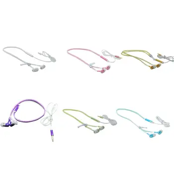 

New Arrival 3.5mm In-ear Zipper Luminous Earphones Glowing Stereo Bass Sport Running Microphone Headset