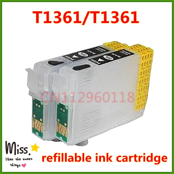 1361 T1361 многоразового картридж с чипом для EPSON Workforce K101 K301 принтер Заправка картриджей
