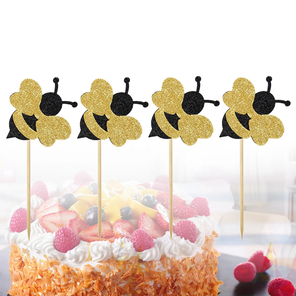 1 комплект Блестящий пчелиный кекс honeyпчелиный торт Топпер фруктовая еда