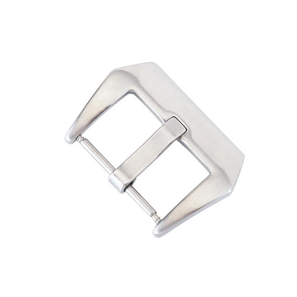 

1 pcs Brushed Silver Solid Stainless Steel Watch Band Strap Pin Buckle 18mm 20mm 22mm 24mm