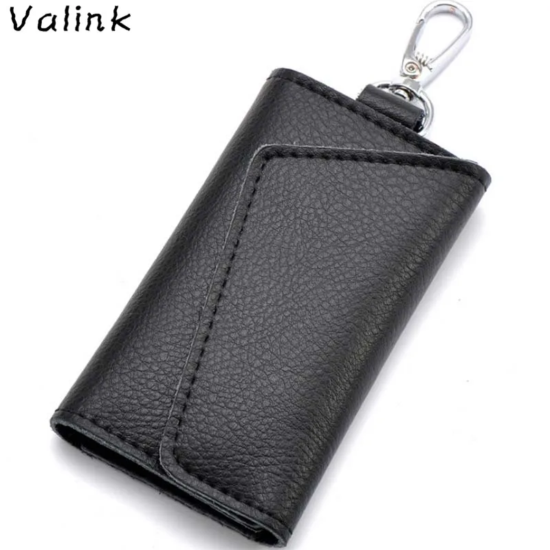 Unisex Leather font b Key b font Holder Business Card Holder Organizer Housekeeper Keychain font b