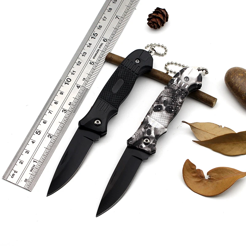

Black Stainless Steel Pocket Hunting Knife Folding Blade Edc Field Camping Survival Tactic Militar Tactical Knives Self-defense