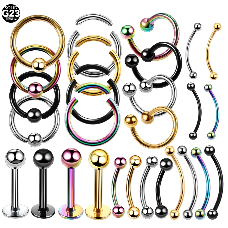 Buy 4pcs/lot Titanium Captive Bead Rings Eyebrow