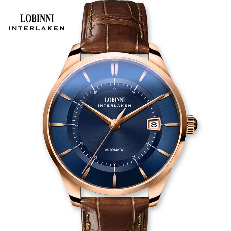 Switzerland Luxury Brand LOBINNI Watch Men Japan MIYOTA Auto Mechanical Men's Watches Sapphire Wate