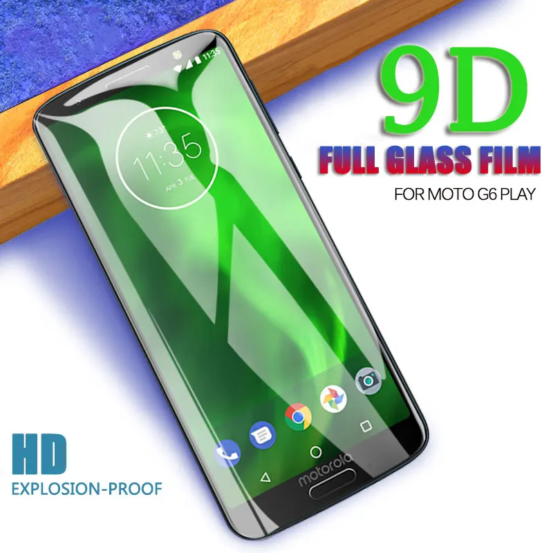 Закаленное стекло 9D для Moto G6 Plus чехол Motorola G 6 plus + Защитное G6Pus покрытие