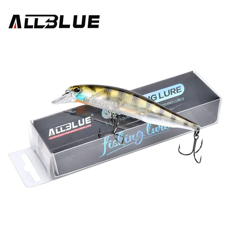 ALLBLUE, новинка, JERKBAIT 100SR, профессиональная рыболовная приманка, 100 мм, 14,1 г, плавающий воблер, гольян, 0,8-1,2 м, басовая приманка для щуки Крючки mustad