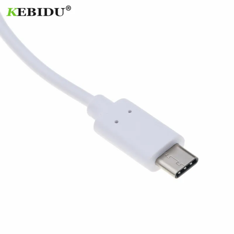 Kebidu несколько 3 Порты и разъёмы док-станция USB 3,1 Тип C USB-C rj45 Ethernet Сетевая карта кабель для Macbook ThinkPad samsung