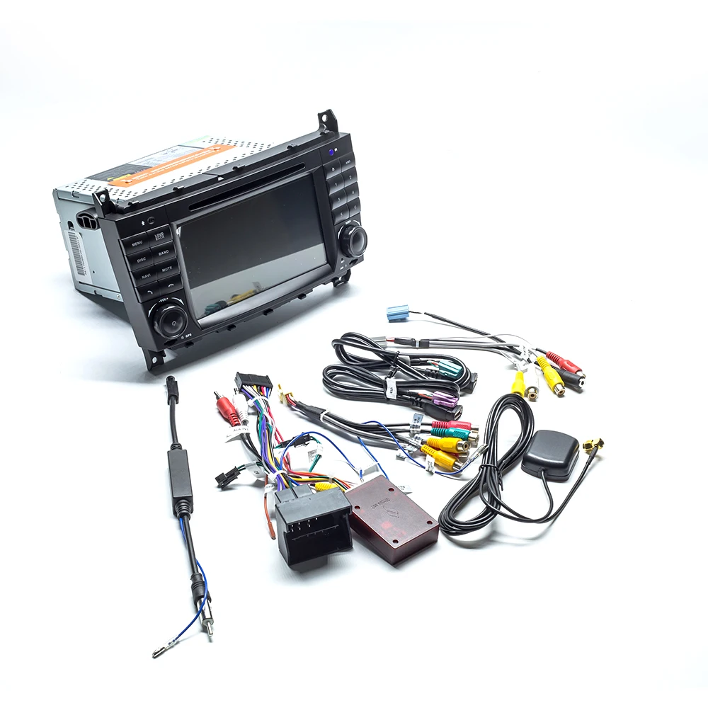 Excellent 2 Din Car Radio GPS Android 9.0 Car DVD Player For Mercedes BenzC-Classs CLC W203 CLK W209 2004-2007 C200 C230 C220 C320 C350 4G 5