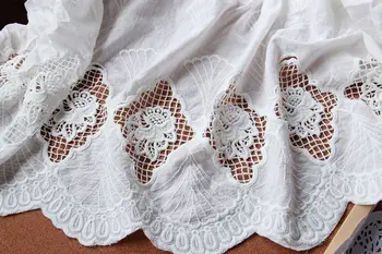 

cotton embroidered lace fabric, 100% cotton lace fabric