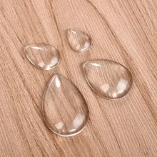 Прозрачная капля, кабошоны, прозрачные стеклянные кабошоны, сделай сам, подвеска для изготовления украшений вручную, аксессуары 10x14 мм 13x18 мм 18x25 мм 20x30 мм