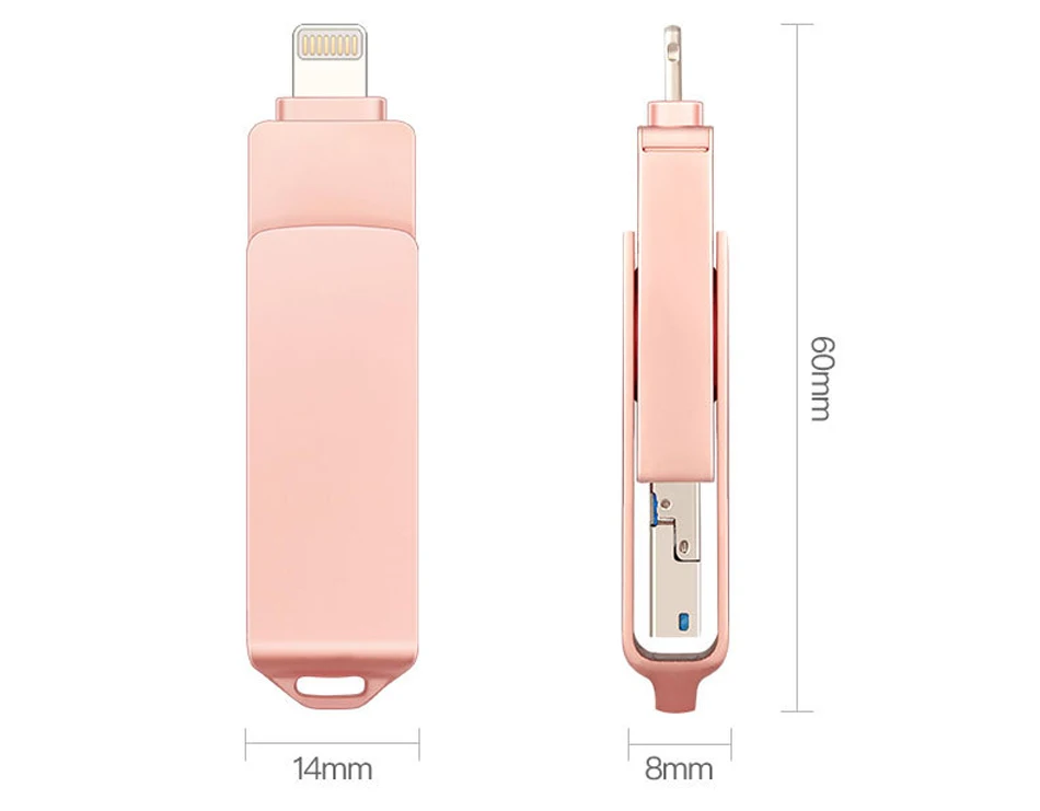 Сверхзвуковой металлический USB флеш-накопитель 3 в 1, USB 3,0, 256 ГБ, 128 ГБ, 64 ГБ, 32 ГБ, OTG флеш-накопитель, Micro-USB Lightning, для iphone 7/7 Plus/8/X