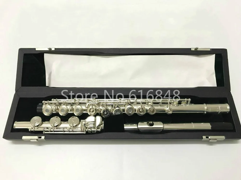 

Pearl Flute PF-505 RBE New 17 Keys Open Hole Flute Brand Silver Plated C Tune Flauta Musical Instrument With Case Free Shipping