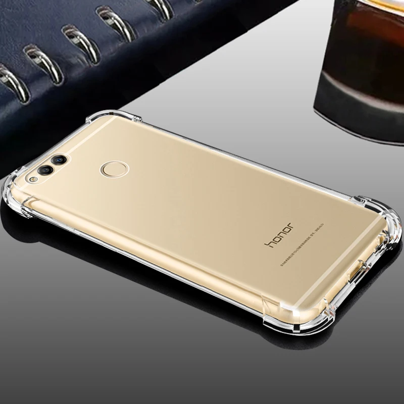 Роскошный прозрачный противоударный чехол YUETUO для huawei honor 7x7 x силиконовый