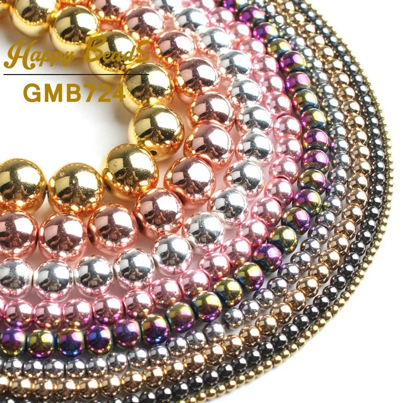 Argenté 50Pcs Acier Inoxydable Loose Round Spacer Beads À faire soi-même Jewelry Making