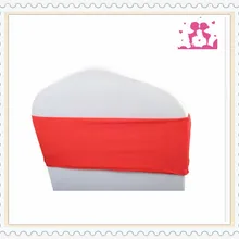 100 шт. красный лайкра Эластичность Председатель Группы без пряжки кресло Пояса для Свадебная вечеринка банкетный украшение