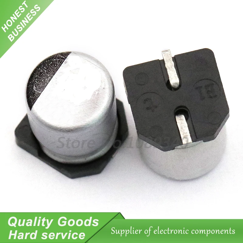 

10pcs 35V330UF 10*10mm SMD aluminum electrolytic capacitor 330uf 35v 35V330UF-SMD