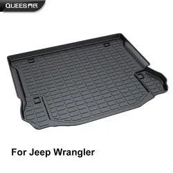 QUEES Custom Fit грузовой лайнер лоток багажник пол коврик для Jeep Wrangler (только 4 двери) 2012 2013 2014 2015 2016 2017