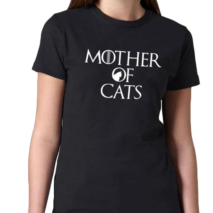2018 Новый Женский Футболка мать Кошки Смешно Сказать Графический Femme Дамы Cat Lover