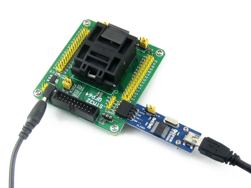 Адаптер программирования STM32 тестовая розетка для LQFP64 QFP64 стандартный шаг 0 5 мм =
