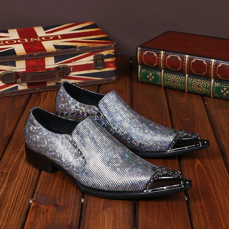 Игристое Chaussure Homme Патри Квартиры Эспадрильи 46 Металл Toe Скольжения на Платье
