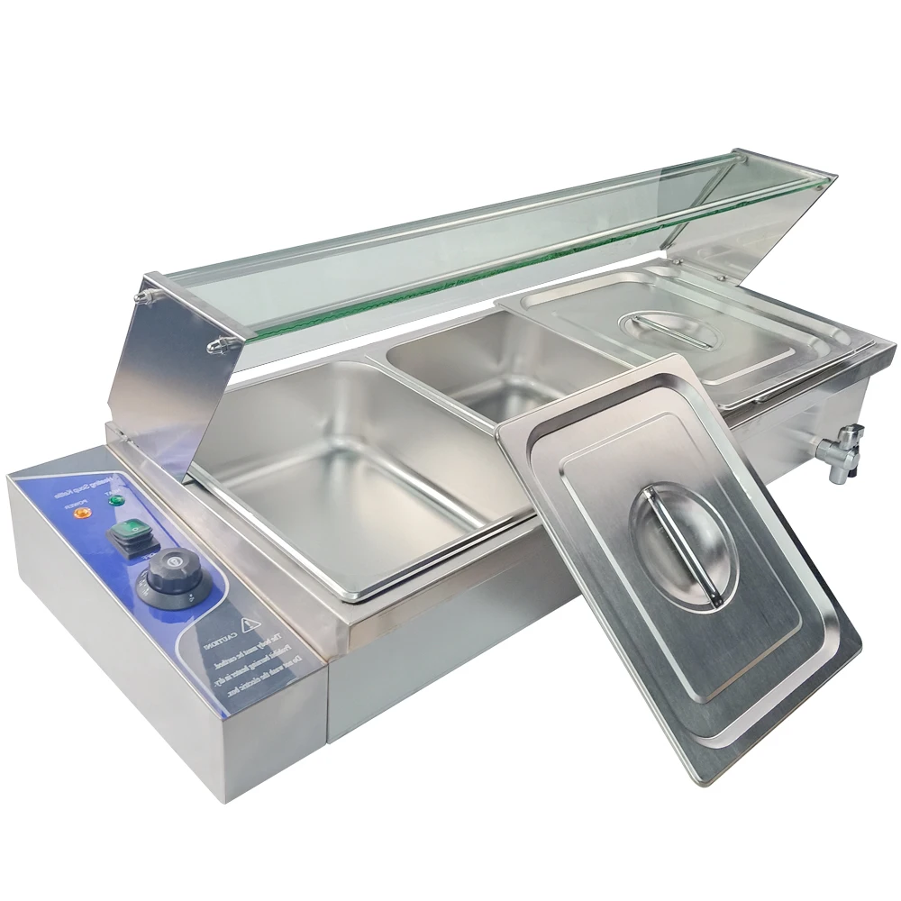 Electric table top 3 tanks bain marie Electric soup pool commercial