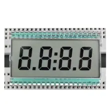EDC190 4 Digit 7 Segment LCD Display Digital Clock Tube Static Driving 5V 50.8×30.48×2.8mm Semitransparent TN Positive Display