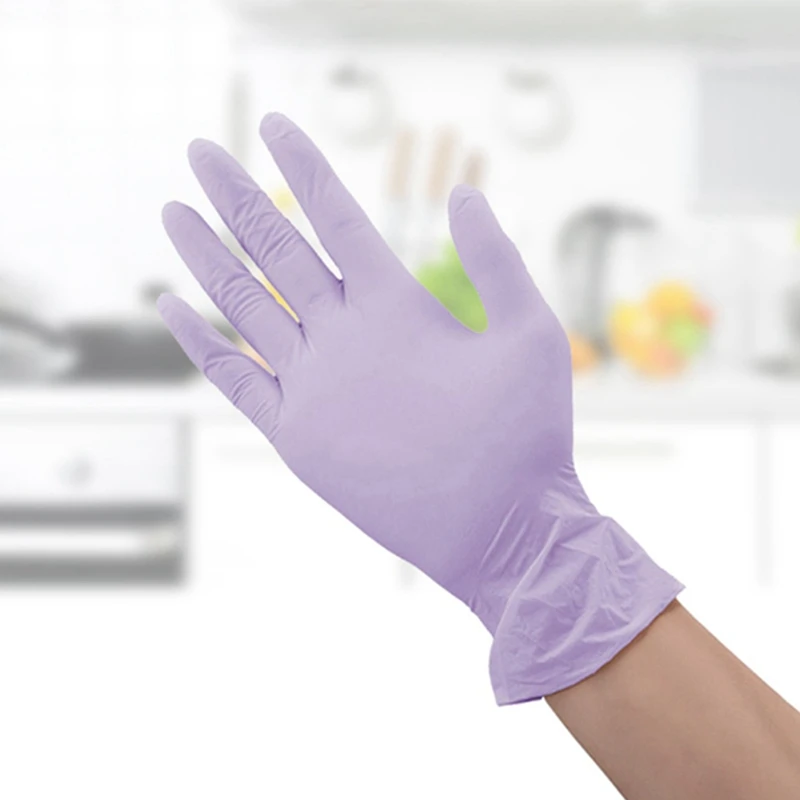 

100Pcs/box Nitrile Gloves 9 Inch Powder-free Anti-static Oil-proof Acid-base Inspection For Cosmetology Food Industry Medical