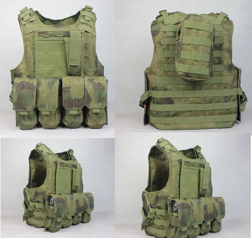 

Military Vest Molle Tactical Vest Army fans amphibious vests A-TACS FG Color PRO MOLLE VEST