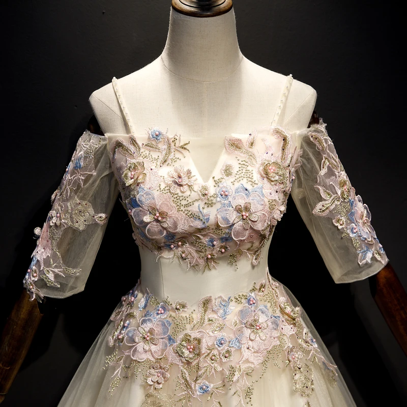 Бисерное платье шампанского бальное платье из тюля, вечернее платье для выпускного вечера 15 anos vestidos de quinceaneras
