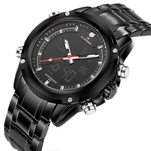 Watches men NAVIFORCE luxury brand Full Steel Quartz Clock Men Digital Watch Army Military Sport Watch