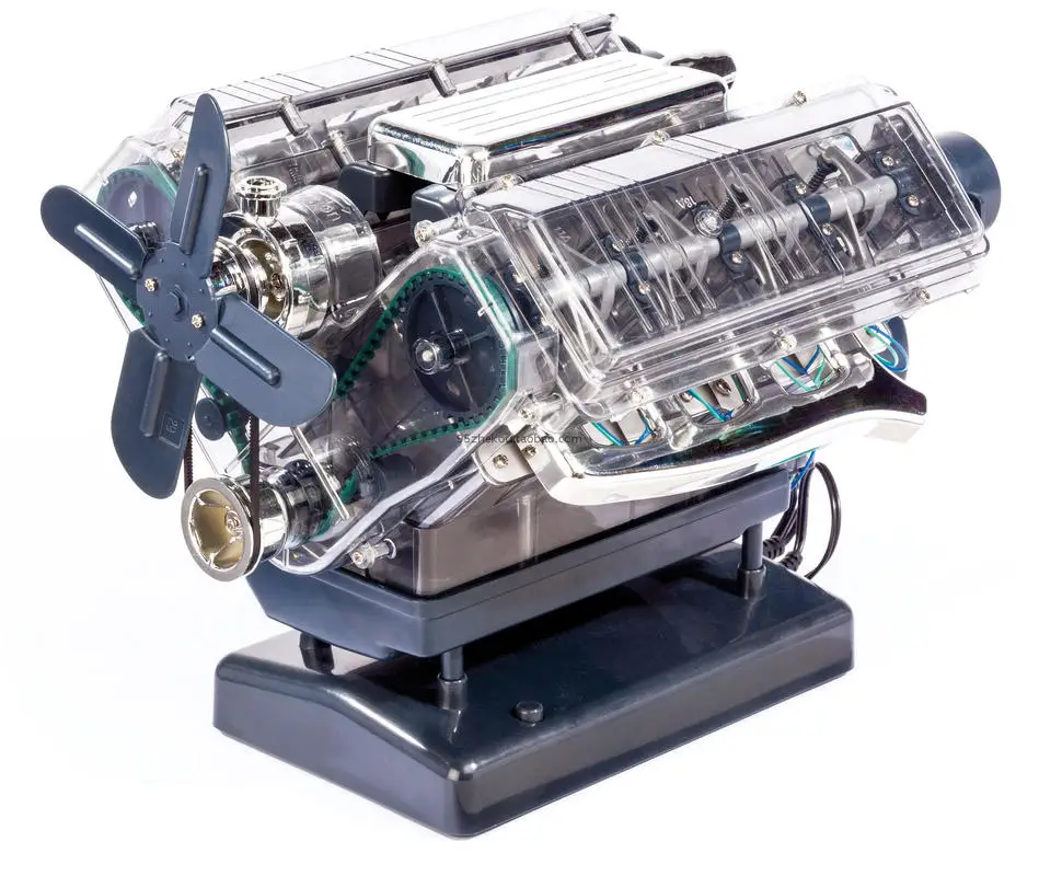 US $177.01 Spot V8 Engine Assembly Model Transparent Visual Runnable Birthday Gift Toys