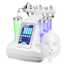 7 in 1 Vacuum Face Cleaning Hydra Facial Water Oxygen Jet Peel Machine Massage Skin Care BIO light RF Beauty Device Small Bubble
