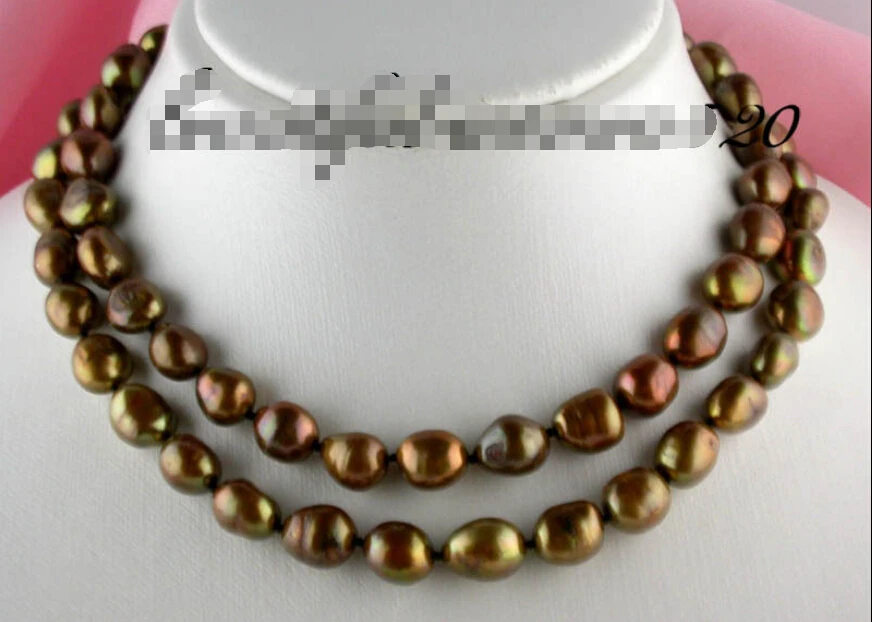 

z1708 30" 13mm baroque coffee fw pearl necklace