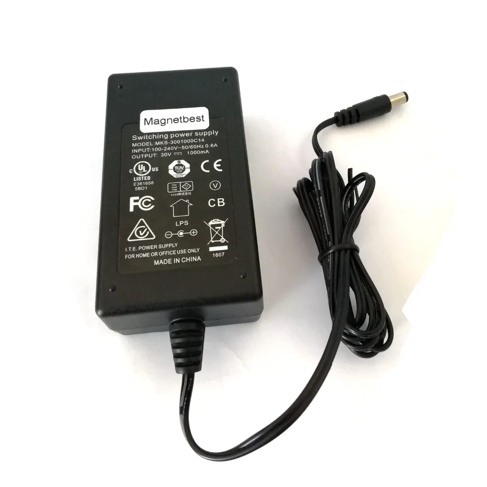 30V 1A 1000mA AC DC адаптер 30V1A 30W универсальный импульсный источник питания зарядное устройство