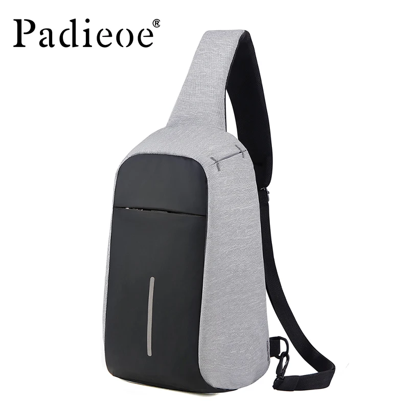 

Padieoe YB171174 Men Chest Pack Brand Shoulder bags Casual Man Crossbody Bags Chest Leather Waist Packs Male Travel Bag