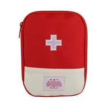 Red Cross Pattern Stylish Small Travel First Aid Kit Carry Medicine Capsules Emergency Medicine Organizer Storage