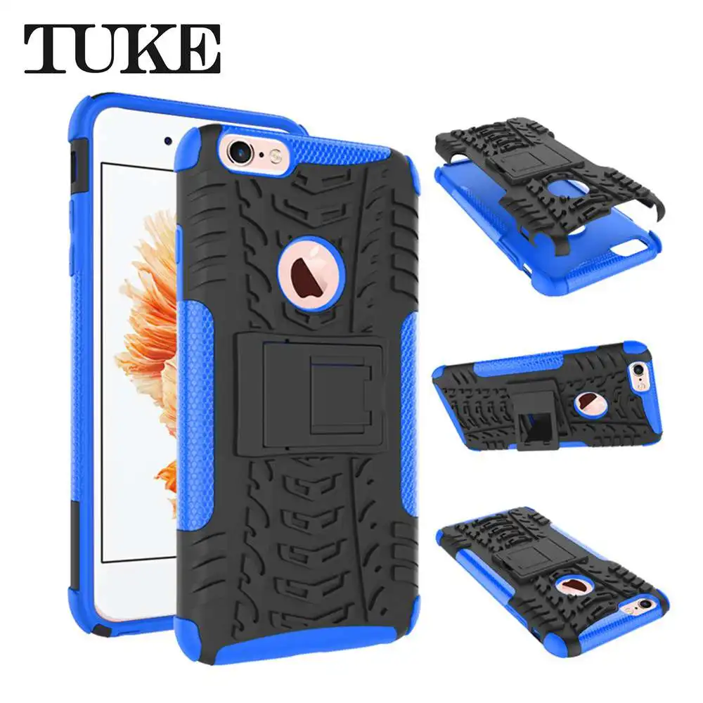 Heavy Duty Hybrid Cover For iPhone 6 Plus TPU+PC Shockproof Stand Phone
