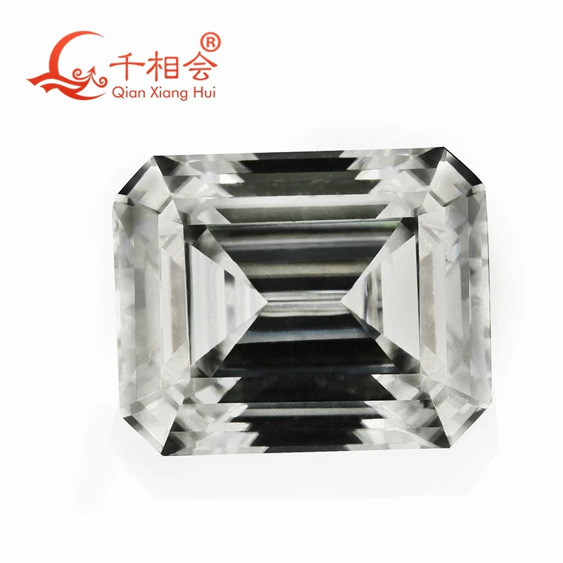 

gray color retangle shape em erald cut shape Sic material Moissanite loose stone