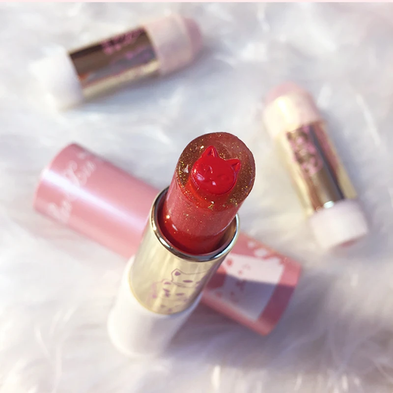 Hot Cat Shaped Matte Lipstick Long Lasting Lipsticks Nude Makeup Lip Cosmetics Velvet Red Waterproof Lipstick Korean Cosmetics