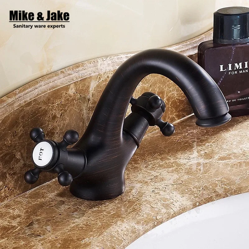 Buy Black bronze Bathroom faucet antique bronze brass